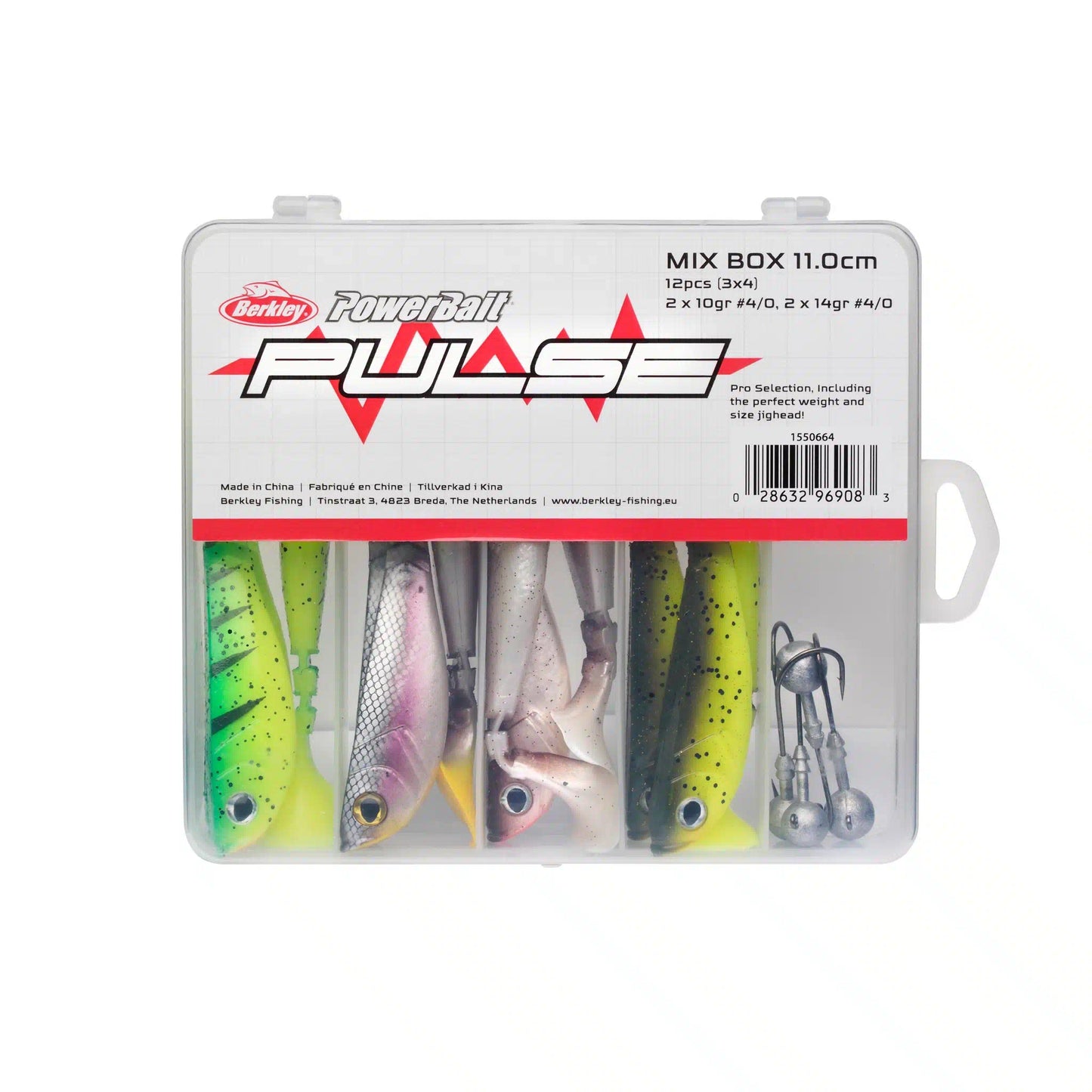 Berkley Pulse Shad MixBox with Jigheads 110mm 12-teilig