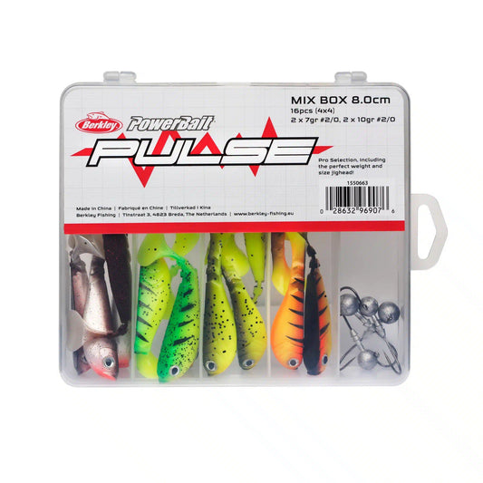 Berkley Pulse Shad MixBox with Jigheads 80mm 16-teilig