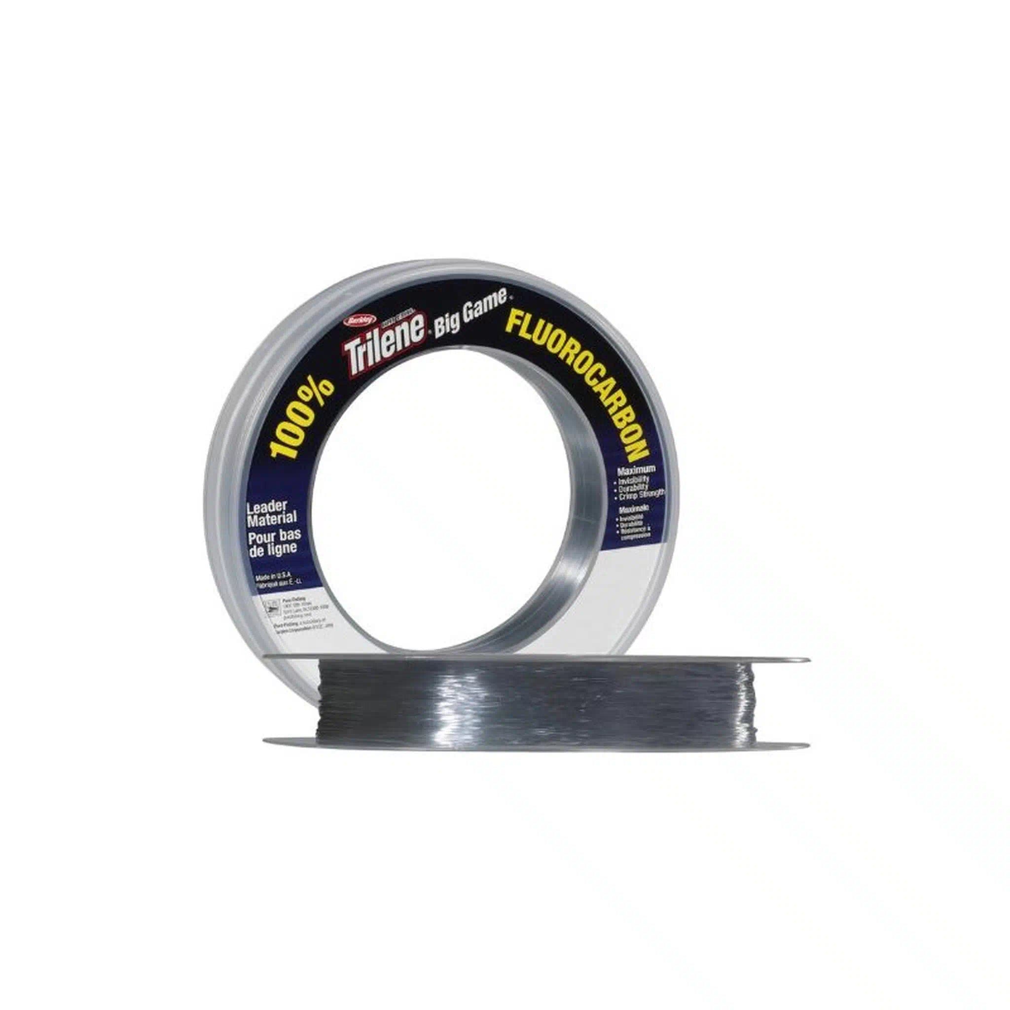 Berkley Big Game Fluorocarbon Leader – Fil De Pêche Résistant 9,1 Kg (20 Lbs) – 90 Mètres