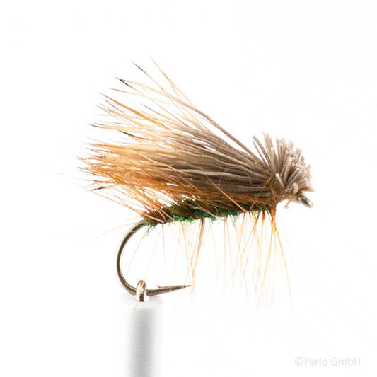 Buck Caddis grün barbed