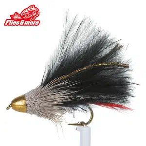 Muddler Conehead Cactus Silver barbed schwarz