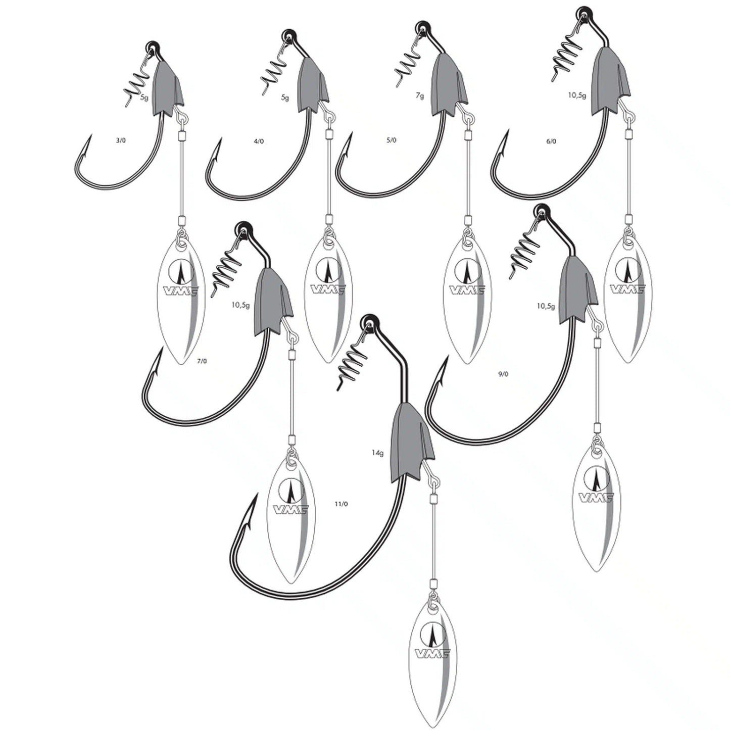 VMC H Mystic Bladed Swimbait 7346BS - 2er Pack